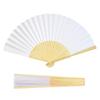 Pack of 50 Heliltd Folding Art Summer Heat Dance White Fans, Plain, Fans, DIY, Festivals, Celebrations, Weddings, Protection, Fans,