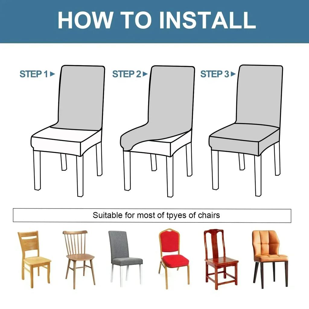 1/2 Stück Samt Stuhlbezug für Esszimmer Verstellbarer Hochzeitsstuhlbezug Elastischer Sitzschoner für Zuhause Bankett Restaurant