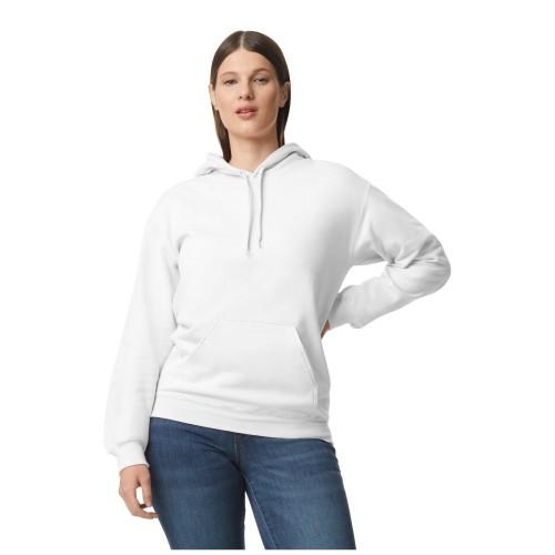 Gildan Unisex Voksen Softstyle Ensfarget Fleece Mellomvekt Hettegenser