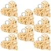 8Pcs Willow Woven Heart Shaped Rattan Hanging Decorations 5Cm Romantic Valentine Party Photo Background Hanging Decor
