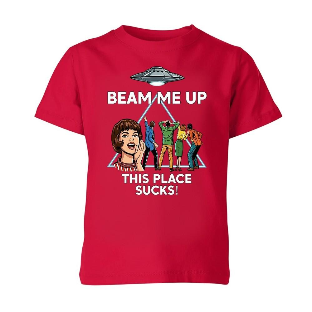 Beam Me Up This Place Sucks Kid Unisex Adult Tee Xmas Holiday Gift Top S