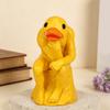 Thinking Duck Statue, Funny Duck Thinker Figurine, Little Duck Resin Sculpture for Dining Room, Office Desk Decor