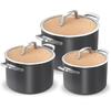 Ninja CW93000EN Extended Life Ceramic Soup Pot Set, 5 Pieces