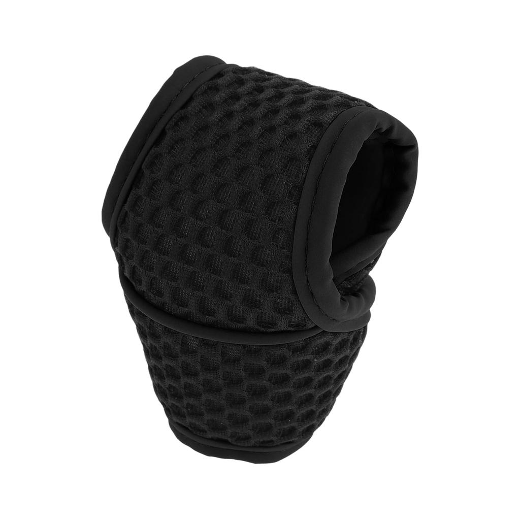 HOPESPANNER Shift Knob Mesh Compatible with Interior Parts Cover, Black, 1pc, Fabric, Breathable, Universal, Scratch-Resistant, Stain-Resistant,