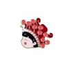 Festive Red Avatar Cartoon Brooch: Wedding Dress Accessories & Creative Alloy Badge