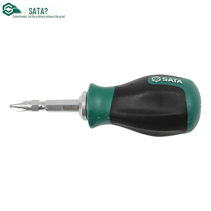 SATA 66202 Double-Head Screwdriver #2 Phillips & 6mm Slotted, 38mm Shaft
