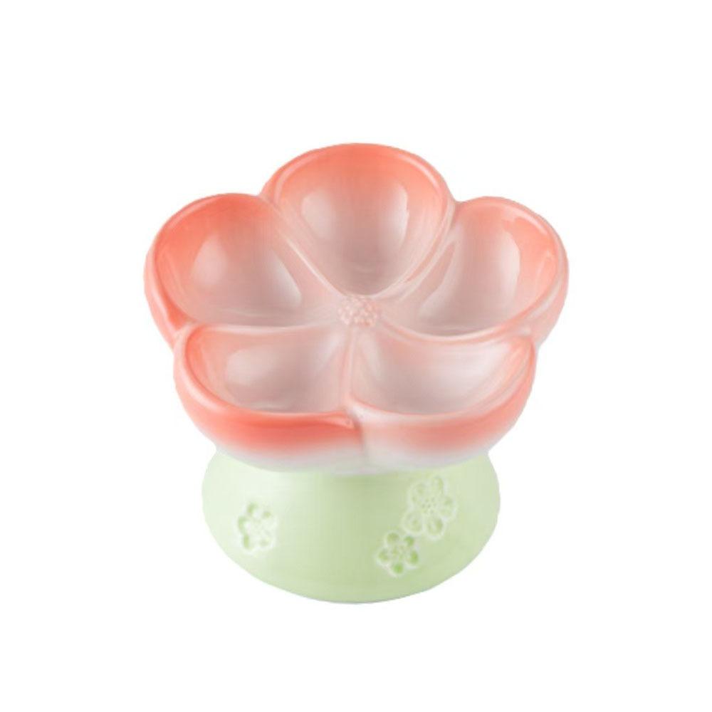 

Постепенно меняющая цвет приподнятая кормушка для кошек, диспенсер для кошачьего корма, керамическая миска для питомцев, для маленьких собак