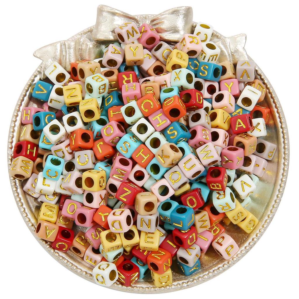 DIY Kids' Educational Alphabet & Number Beads - Acrylic Jewelry Making Kit