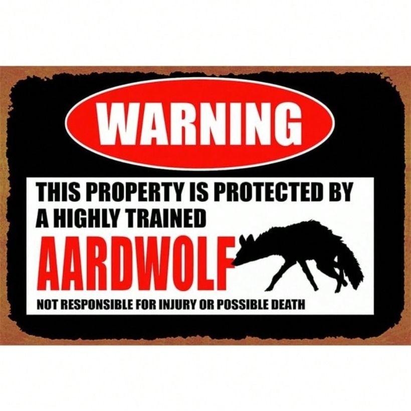

Металлический плакат Aardwolf Винтажная табличка, Забавное настенное искусство для домашнего бара, Уникальный подарок Декор гостиной