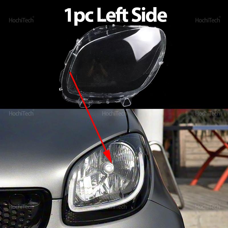 Для Smart Fortwo 453 Series Forfour 2016-2019 Крышка фары Замена стекла линзы автомобильной фары Передний плафон Автомобильный корпус