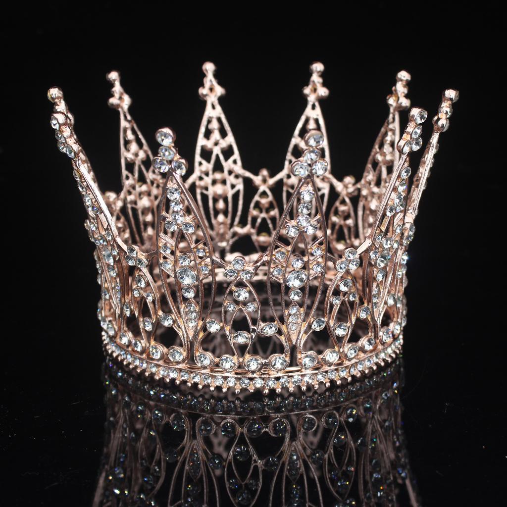 Rhinestone Tiara korona ślubna ślubna biżuteria do włosów akcesoria kobiety dziewczęta księżniczka pokaż stroik chluba królowa Diadem