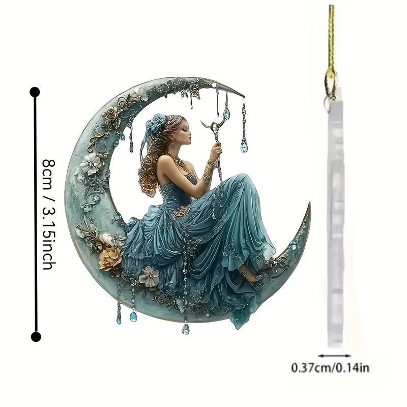 

Лунный дворец Фея 2D Плоский акриловый декоративный подвес для подвешивания на сумки/брелоки/для дома/для украшения автомобиля Рамаданские украшения Рождественский подарок
