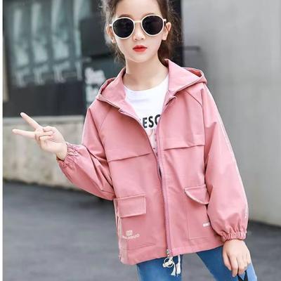 Girls' Jackets Spring and Autumn Jackets  Girls Children's Korean Style Windbreaker Tops