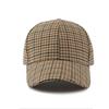 Plaid Baseball Cap - Warm, Lightweight & Adjustable for Autumn/Winter Outdoor Activities