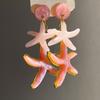 Candy Color Ocean Starfish Stud Earrings Shell Starfish Ear Pendant  Ladies