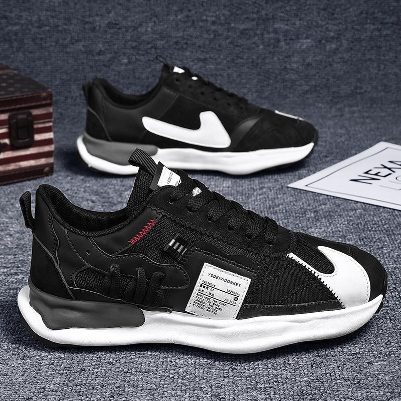 

Men s shoes summer new mesh breathable dad shoes fashionable and comfortable leisure sports thick sole 44 чорний