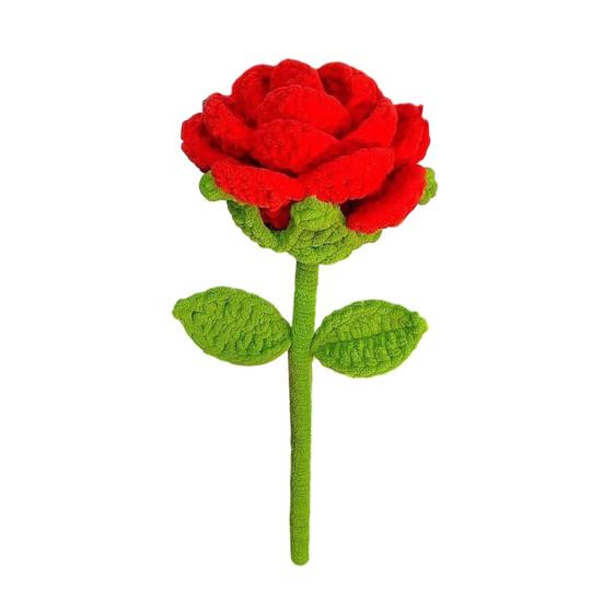 Large Crochet Flower Handmade Crochet Rose/Sunflower Bouquet Artificial Knitted Flower Birthday Anniversary Gift for Mother Wife Friend