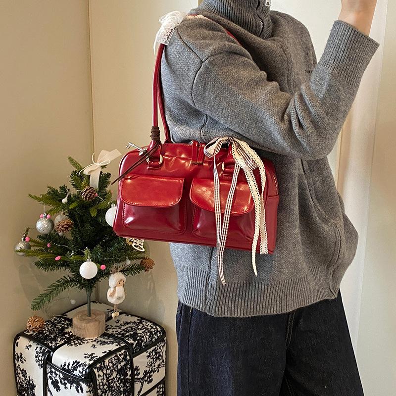 Torba Torebka Nowa Duża Pojemność Torba na Ramię Torba z Podwójną Kieszenią