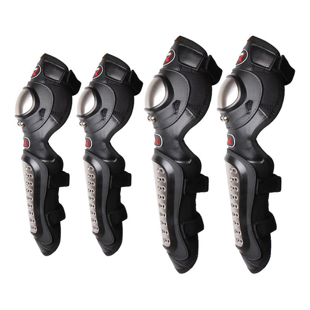 LMotorcycle Knee And Elbow Protectors Set Of Four Round Head Competition Protectors, Off-road Motorcycle Riding Equipment, Sports Protectors