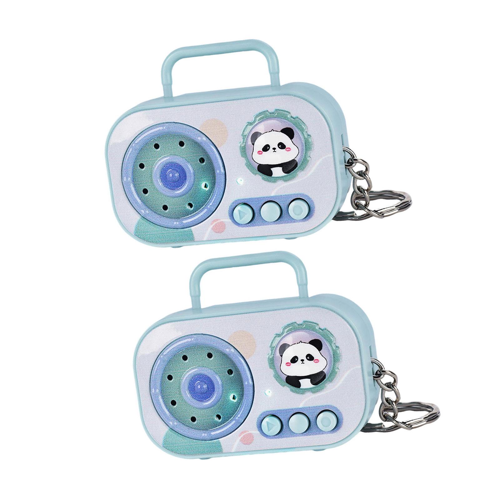 

Vintage Style Mini Voice Recorder Keychain Toy Novelty Portable Retro Audio Gift For Kids Adults синий