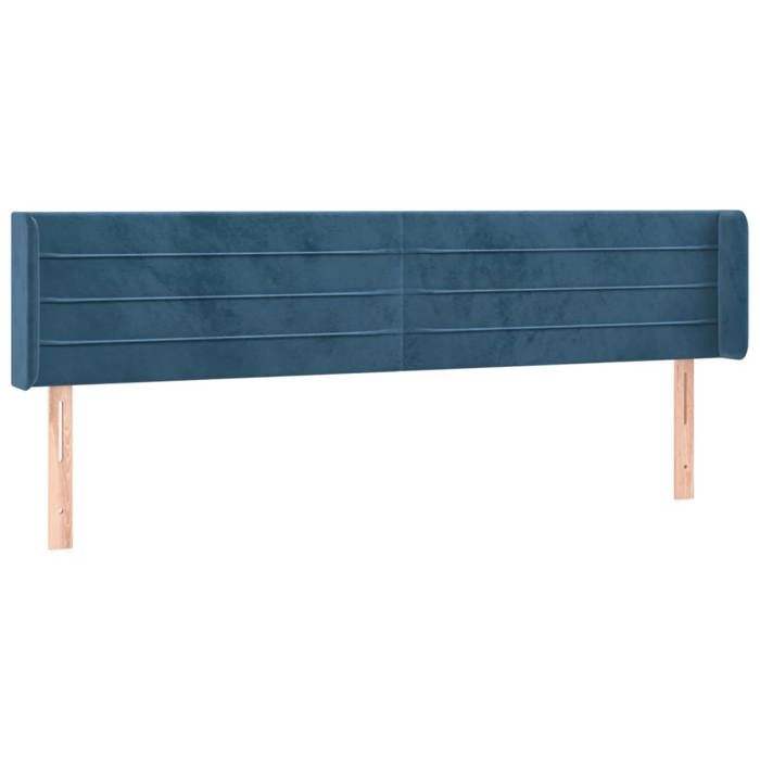 VidaXL LED Headboard Bedroom Furniture Double Bed Accessory Head of Bed Frame Interior Dark Blue 3123446