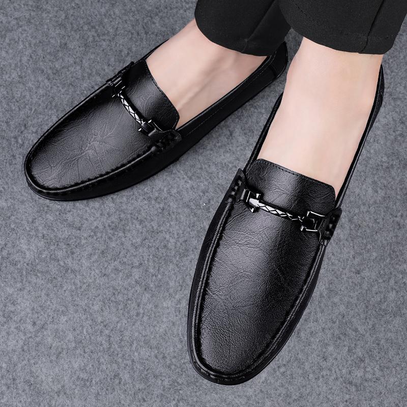 Fashion Mens Loafers Genuine Leather Male Comfortable Driving Shoe 2024 New Arrival Men Casual Footwear High Quality Mens Slip on Shoes