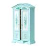 Miniature Floral Printed Doll House Wardrobe 1:12 Scaled Wooden Wardrobe Furniture With Openable Door for Decoration