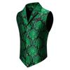 Men's Paisley Gothic Vest Victorian Steampunk Waistcoat with Notched Lapel for Tuxedo Formal Events Themed Weddings