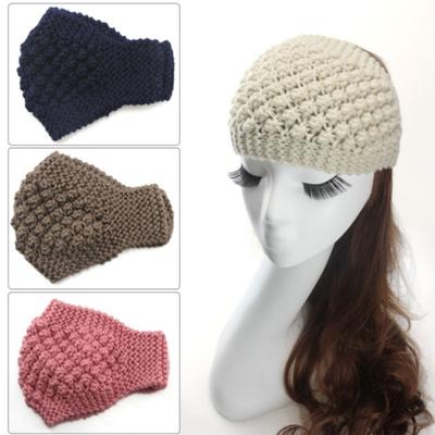Winter Hair Accessories Turban Girl Headband Headwear Knitted Wool Elastic Crochet Hairband