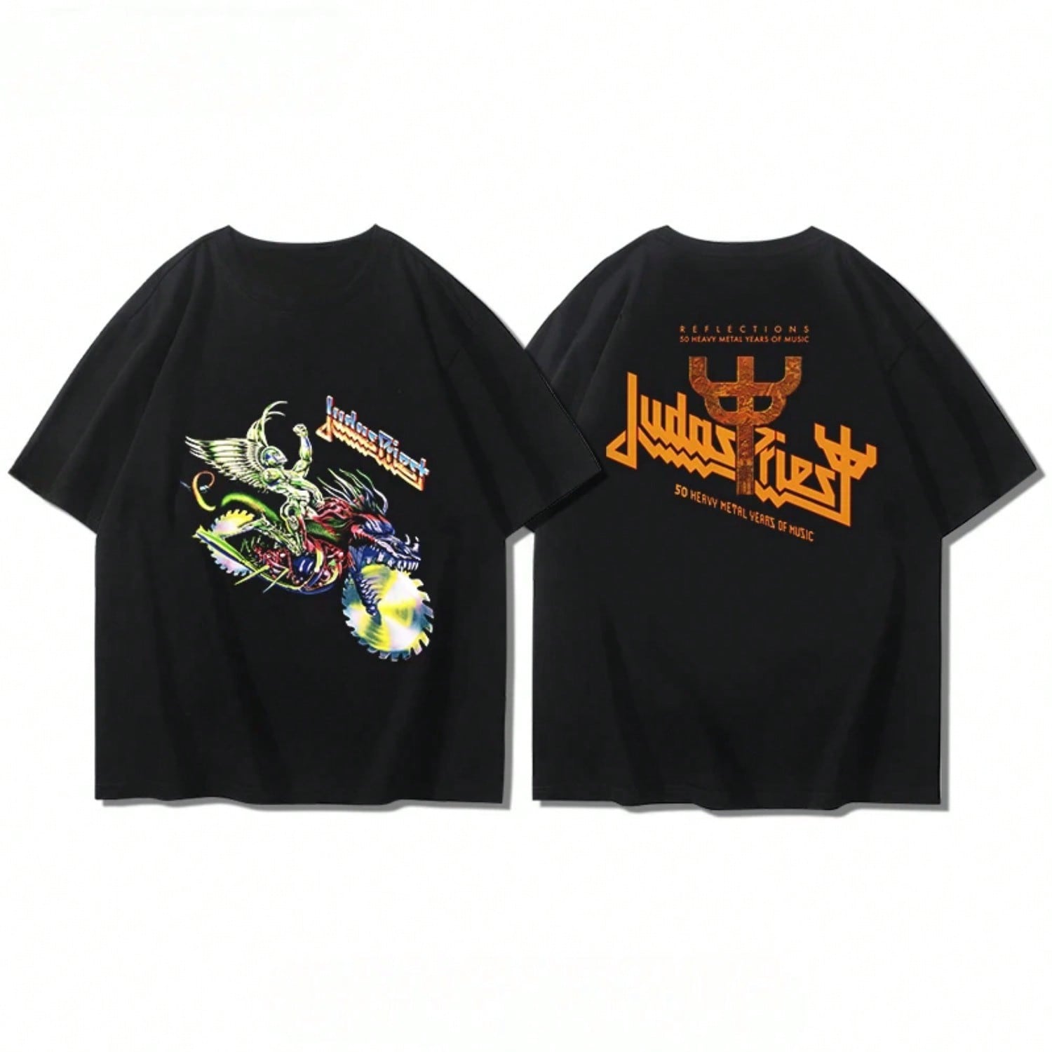 British Judas Priest Judas Saints Band Short Sleeve s Summer Rock Heavy Metal Comfortable Cotton T-Shirt S разноцветный