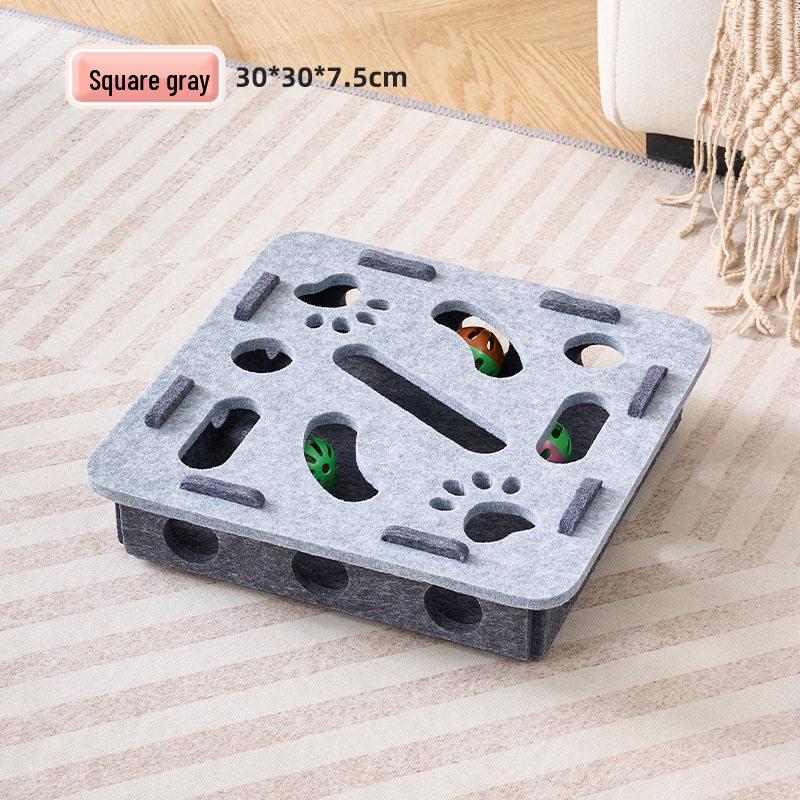 Cat Maze Toy: Educational Self-Entertainment Box with Teaser Bell Ball for Kittens and Young Cats