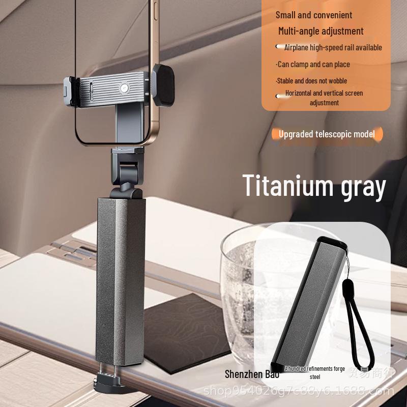 Foldable Magnetic Phone Holder & Tripod with Aluminum Carabiner for Live Streaming & Travel