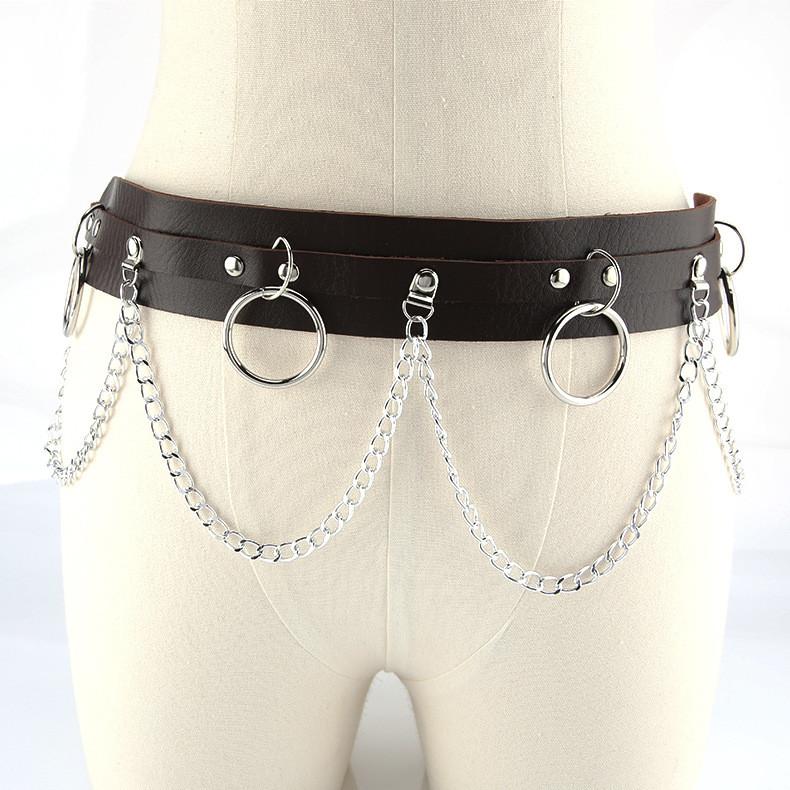 Style Punk Womens Belt Metal Chain Pendant Fashion Clothing Accessories