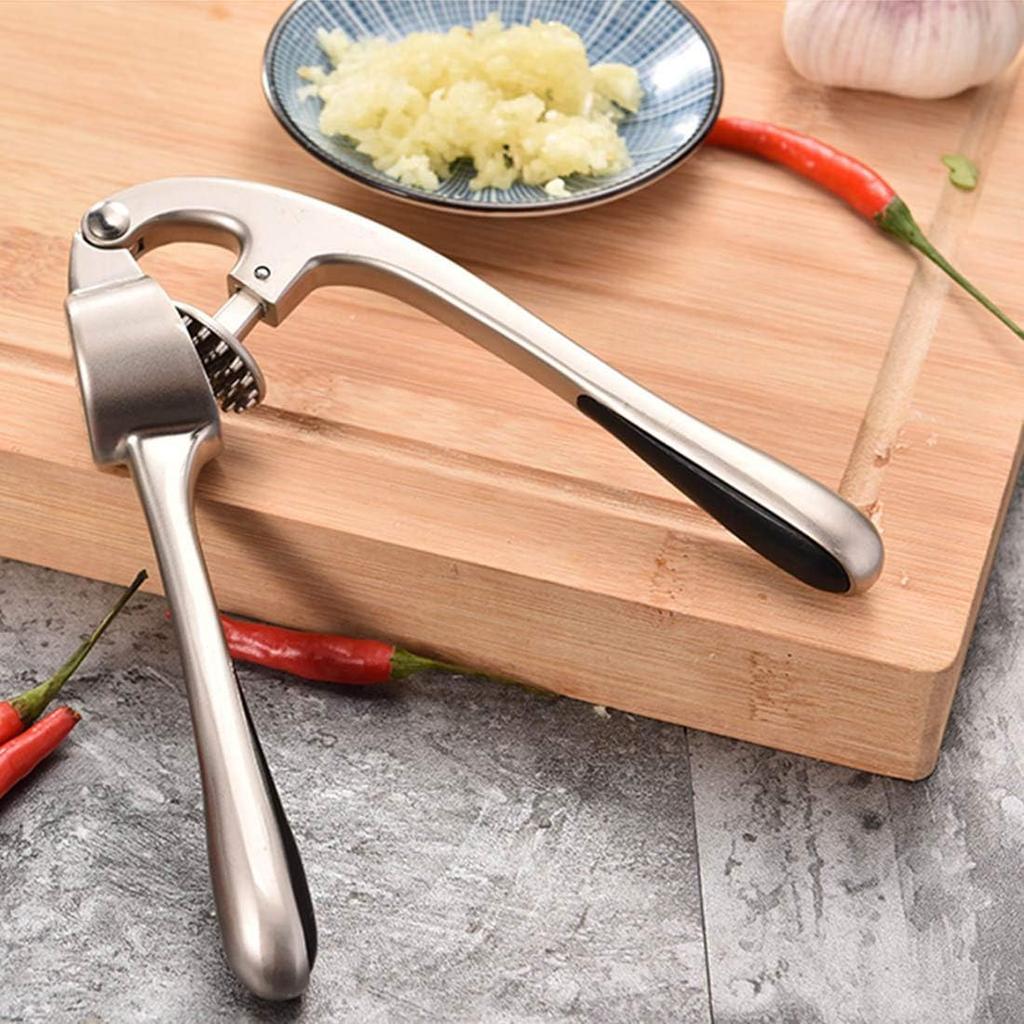 Garlic Press, Metal Garlic Crusher Mincer for Garlic & Nuts with Pearl Nickel Color, Professional Garlic Ginger Press Tool In Kitchen from DSafer,