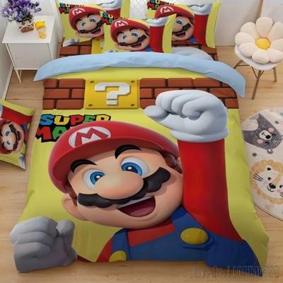 Κινούμενο Σχέδιο Super Mario Bros Παιδικό Σετ Κλινοσκεπασμάτων Βρεφικά Σετ Καλύμματα Παπλώματος Κλινοσκεπάσματα Δίδυμο Μονό King Παιδιά Ενήλικες Δώρο