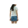 Vans Heart Letter Print Round Neck Pullover Short Sleeve T-Shirt Women Tops Off-White VN000KPEFS8