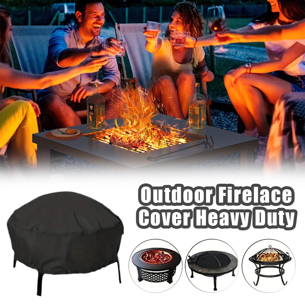 For Outdoor In Harsh Weather Cover High-density Waterproof Oxford Cloth Fire Pit Cover Dur-able Lightweight Easy To Pack Cover