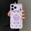 Applicable To Apple 11promax Mobile Phone Case 11 Korean Simple Iphone11 Polka Dot Love Bracket 11 Large Windows