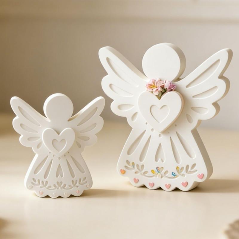 Flexible Silicone Crafting Mould Detailed Angel Wing Designs for Scented Candle Soap Making Projects