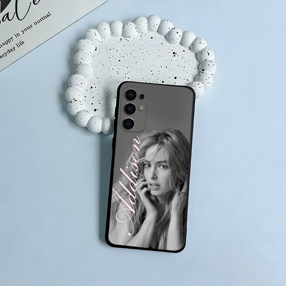 Addison- Rae Phone Case For Samsung S25,S24,S21,S22,S23,S30,Ultra,S20,Plus,Fe,Lite,Black Soft Silicone