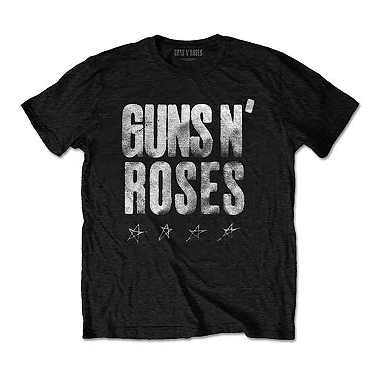 Men s Guns N Roses Paradise City Stars (Back Print) Slim Fit T-shirt X-Large 3XL