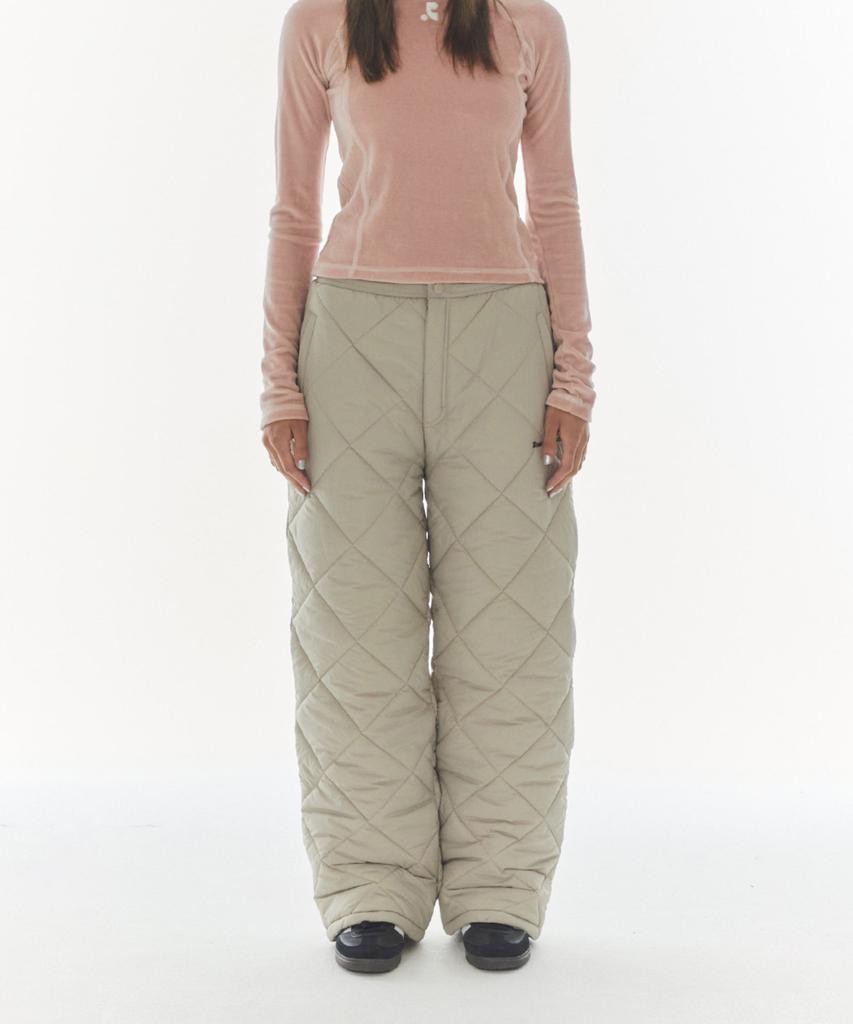 REST&RECREATION Quilted Padding Pants - Beige