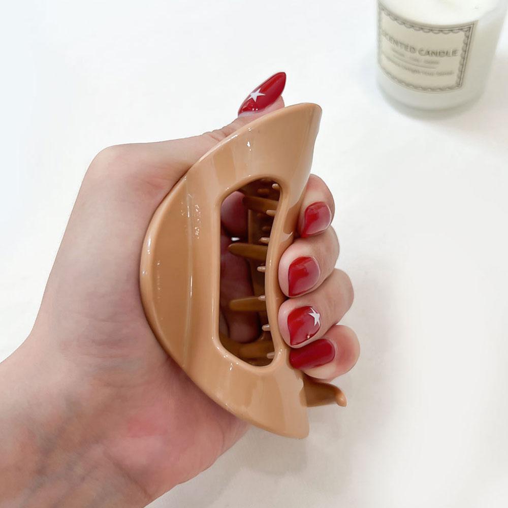 Flexible Soft Rubber Hair Claw Elegant Shark Clip Non-Slip Silicone Hair Accessories Korean Style Women's Fashion Hair Accessories