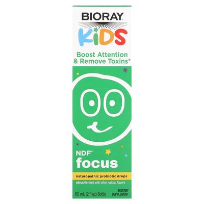 Infantil, NDF Focus, Gotas Probióticas Naturopáticas, Cítrico, 2 fl oz (60 ml)