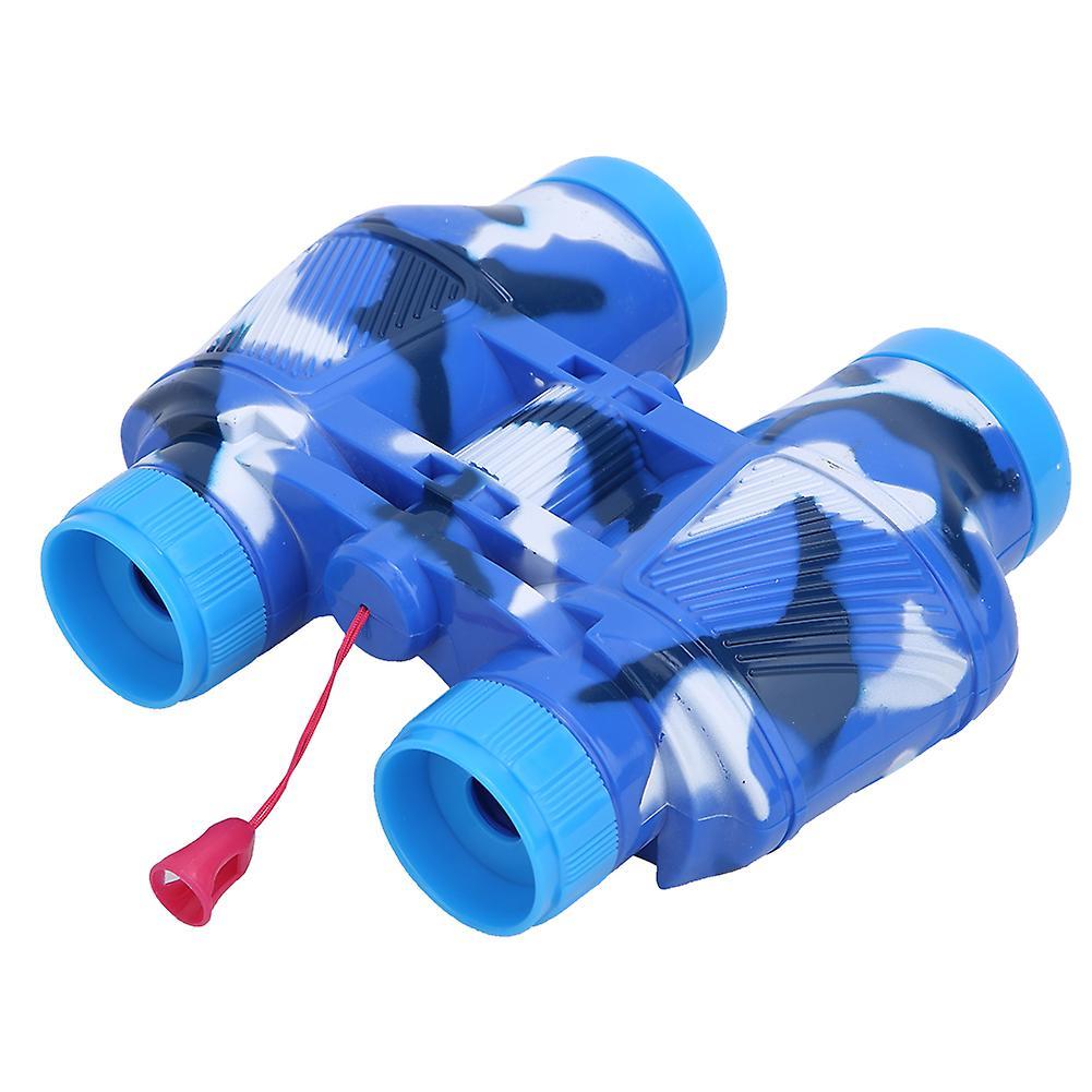 Toy Military Telescope Compass Set Plastic Binoculars Outdoor Toys for Children(Blue )