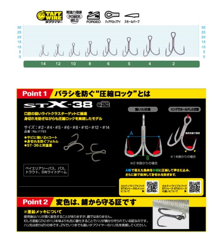 Owner STX-38 Triple Hook Stinger Triple Extra No. 4 11793