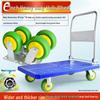 luxury deck 90x60cm, green 6-inch wheels
