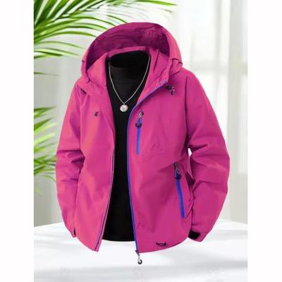 Hiking Jacket Men Women Lightweight Waterproof Jacket Hooded Zip Up Camping Coats Thin Windbreaker Jacket Outerwear