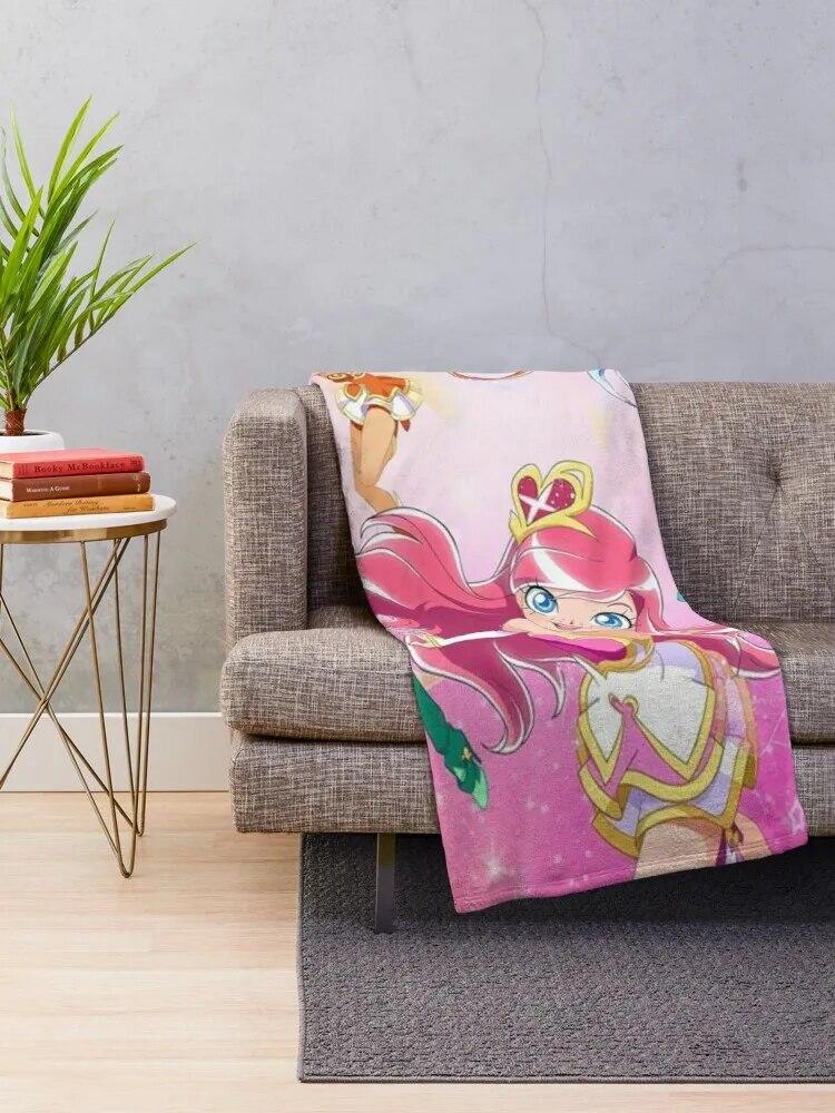 LoliRock-Geschenk für Fans, Lolirock-Charaktere, Überwurfdecke, Decke für dekoratives Sofa