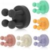 3Pcs Silicone Toothbrush Holders Hook Waterproof Self Adhesive Wall Mounted Single Hook for Hanging Key Utility Plug Holder